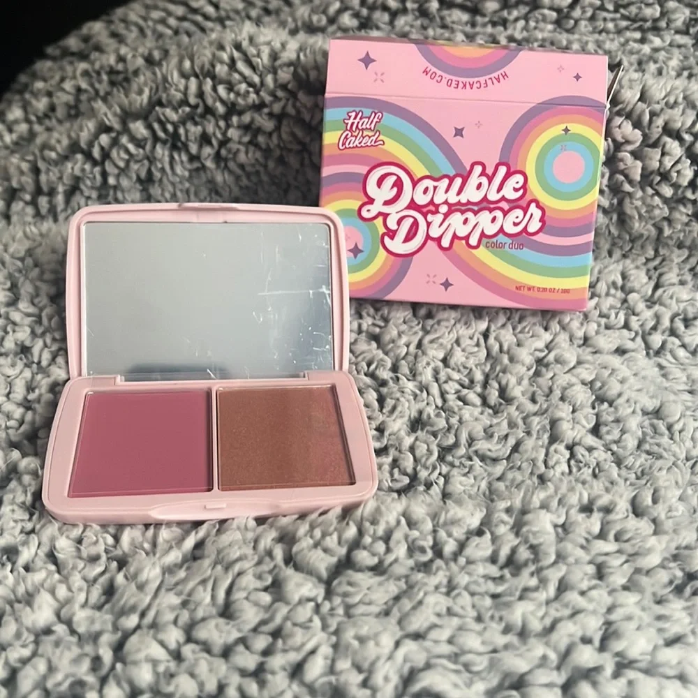 New -Half Caked double dipper color duo makeup, blush